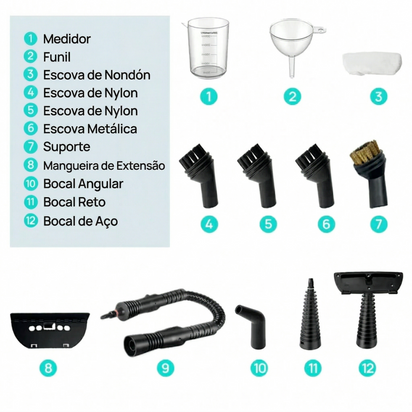 Máquina de limpeza a vapor de alta pressão tudo-em-um